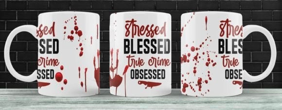 True crime obsessed mug